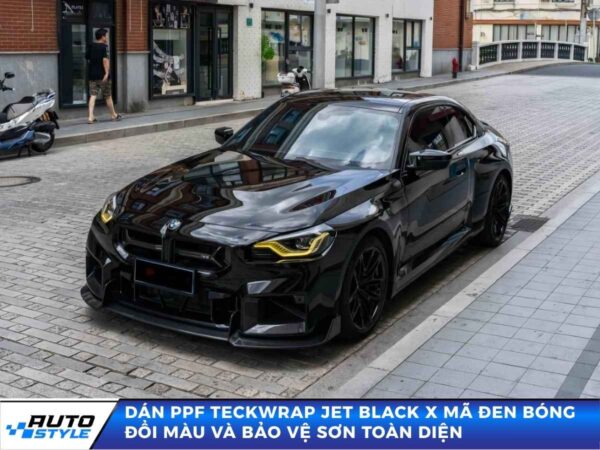 Dán PPF TeckWrap Jet Black X Mã Đen Bóng Đổi Màu Và Bảo Vệ Sơn Toàn Diện