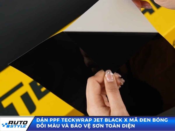 Dán PPF TeckWrap Jet Black X Mã Đen Bóng Đổi Màu Và Bảo Vệ Sơn Toàn Diện