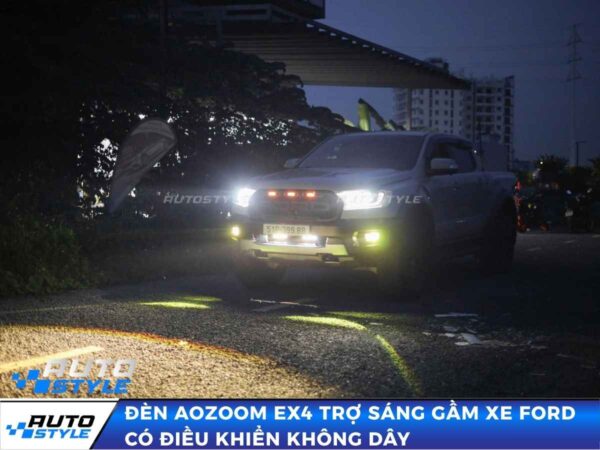 Đèn Aozoom EX4 Trợ Sáng Gầm Xe Ford Có Điều Khiển Không Dây