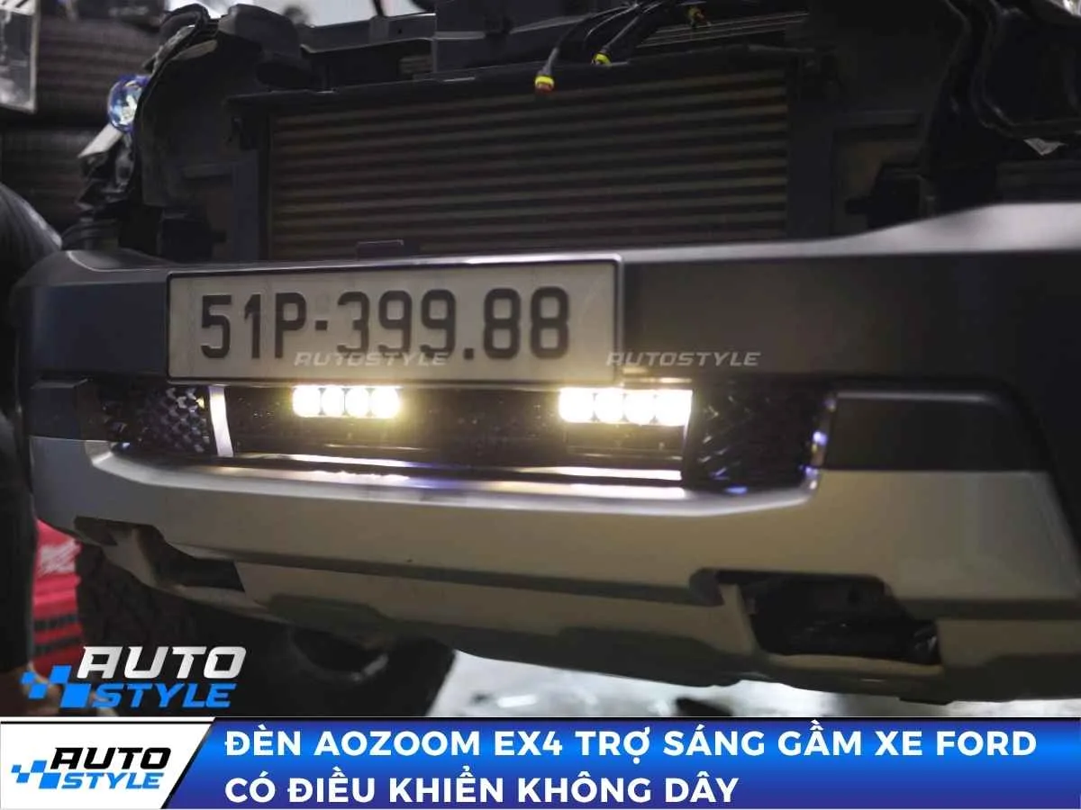 Đèn Aozoom EX4 Trợ Sáng Gầm Xe Ford Có Điều Khiển Không Dây