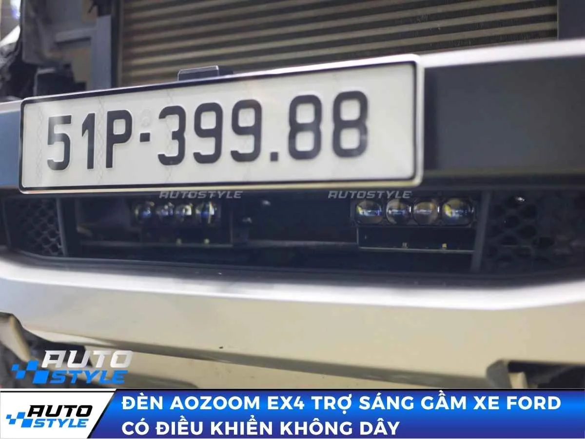 Đèn Aozoom EX4 Trợ Sáng Gầm Xe Ford Có Điều Khiển Không Dây