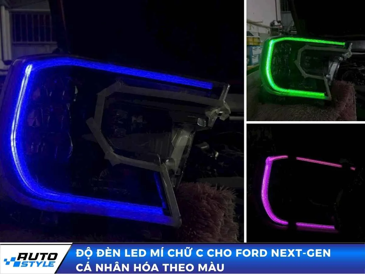Độ Đèn Led Mí Chữ C Cho Ford Next-Gen Cá Nhân Hóa Theo Màu
