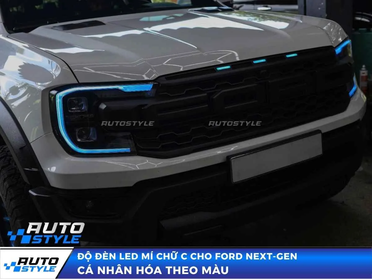 Độ Đèn Led Mí Chữ C Cho Ford Next-Gen Cá Nhân Hóa Theo Màu