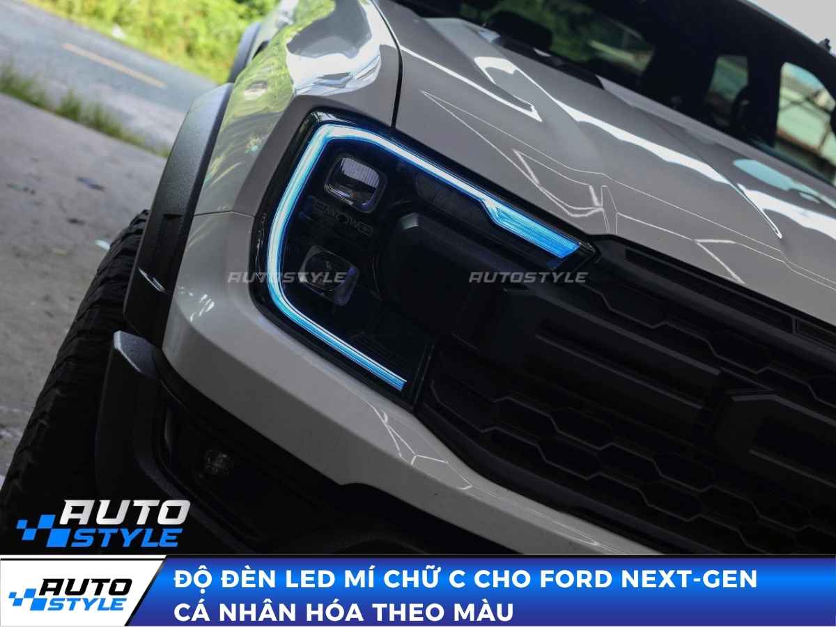 Độ Đèn Led Mí Chữ C Cho Ford Next-Gen Cá Nhân Hóa Theo Màu