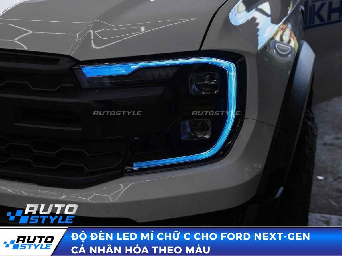 Độ Đèn Led Mí Chữ C Cho Ford Next-Gen Cá Nhân Hóa Theo Màu