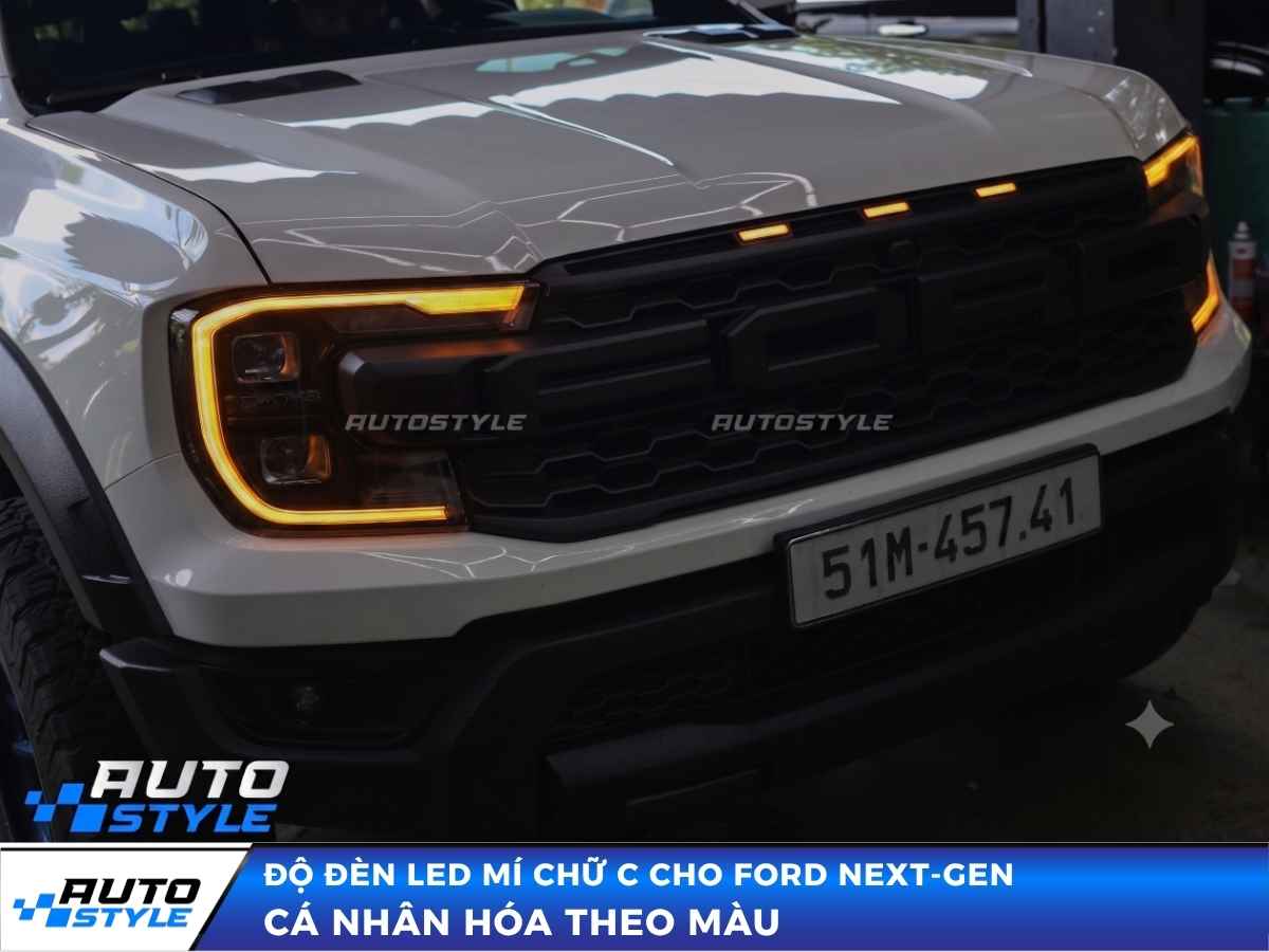 Độ Đèn Led Mí Chữ C Cho Ford Next-Gen Cá Nhân Hóa Theo Màu