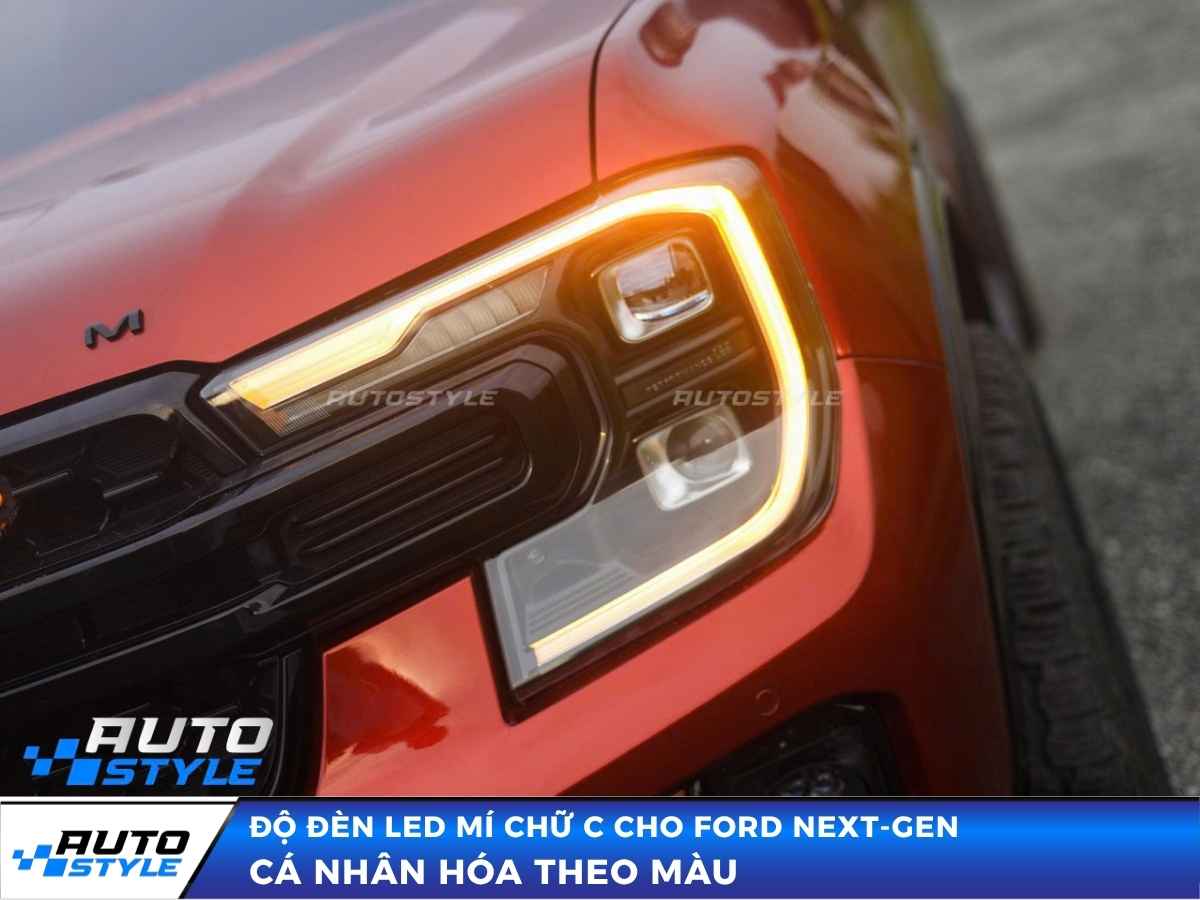 Độ Đèn Led Mí Chữ C Cho Ford Next-Gen Cá Nhân Hóa Theo Màu