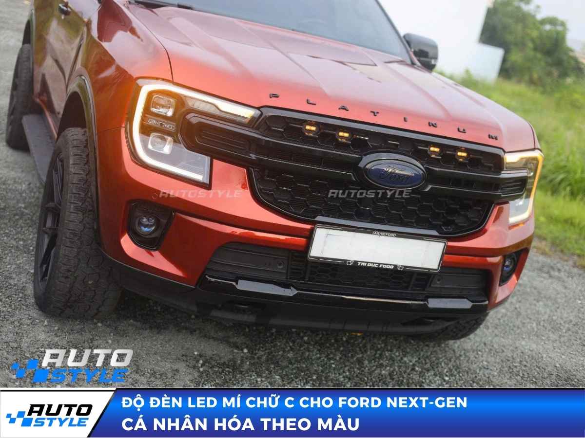 Độ Đèn Led Mí Chữ C Cho Ford Next-Gen Cá Nhân Hóa Theo Màu