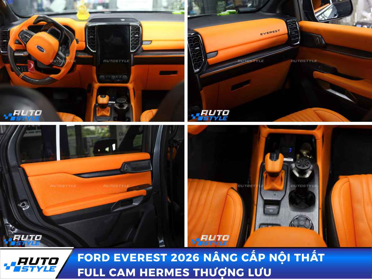 Ford Everest 2026 Nâng Cấp Nội Thất Full Cam Hermes Thượng Lưu