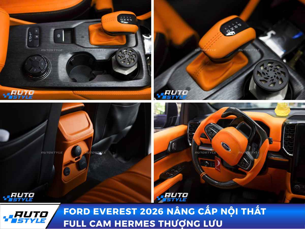 Ford Everest 2026 Nâng Cấp Nội Thất Full Cam Hermes Thượng Lưu