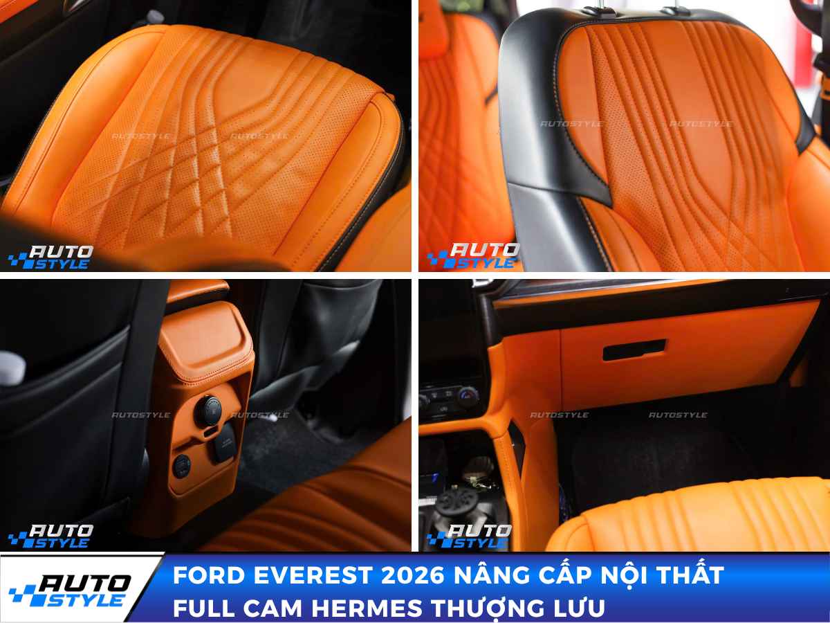 Ford Everest 2026 Nâng Cấp Nội Thất Full Cam Hermes Thượng Lưu