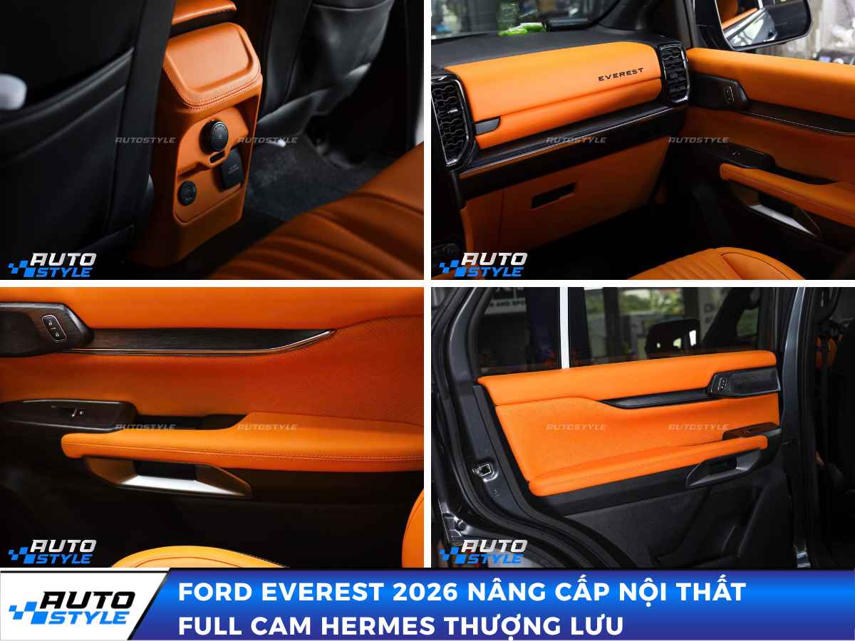 Ford Everest 2026 Nâng Cấp Nội Thất Full Cam Hermes Thượng Lưu