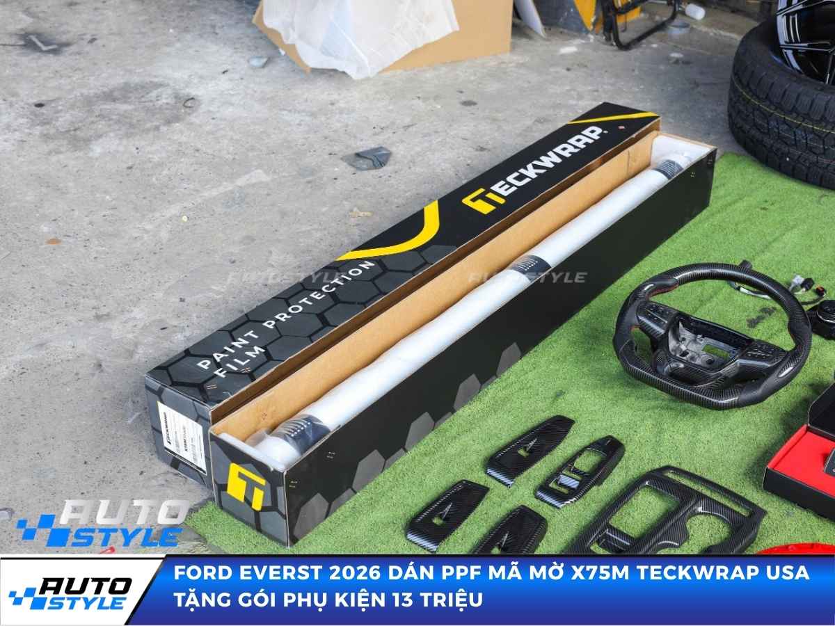 Ford Everst 2026 Dán PPF Mã Mờ X75M TeckWrap USA Tặng Gói Phụ Kiện 13 Triệu
