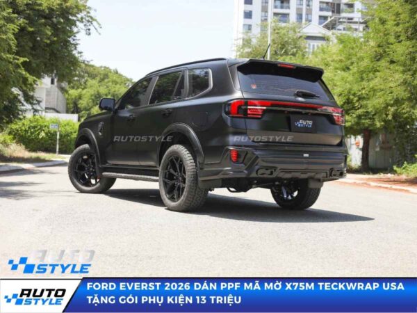 Ford Everst 2026 Dán PPF Mã Mờ X75M TeckWrap USA Tặng Gói Phụ Kiện 13 Triệu