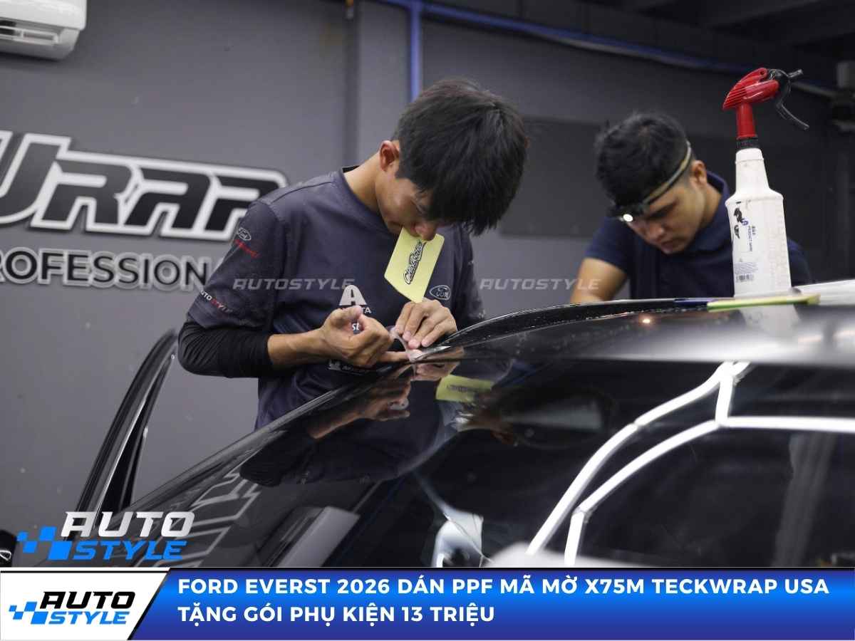 Ford Everst 2026 Dán PPF Mã Mờ X75M TeckWrap USA Tặng Gói Phụ Kiện 13 Triệu