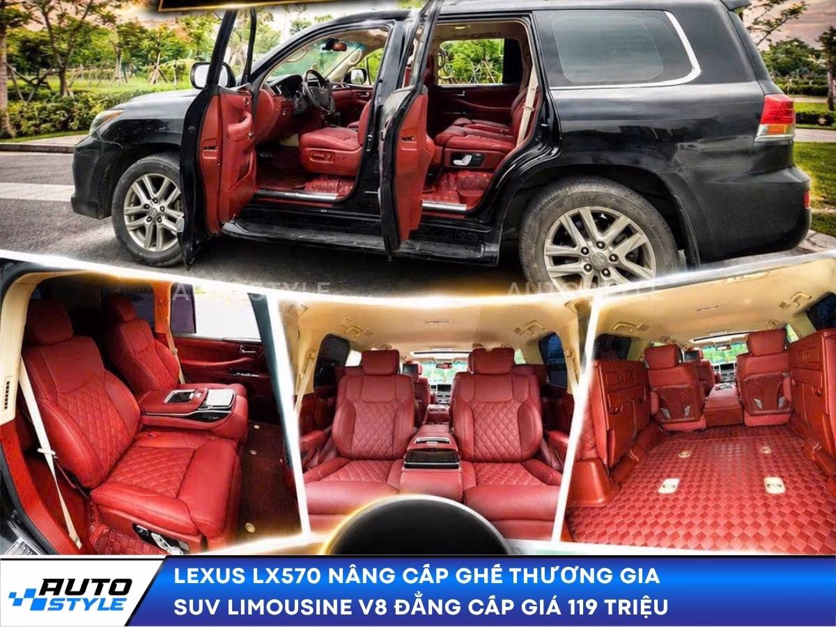 Lexus LX570 Nâng Cấp Ghế Thương Gia SUV Limousine V8 Đẳng Cấp