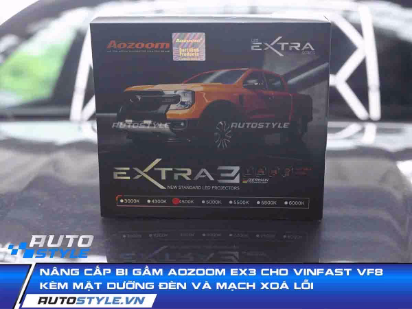 Nâng Cấp Bi Gầm Aozoom EX3 cho VinFast VF8 Kèm Mặt dưỡng Đèn Và Mạch Xoá Lỗi