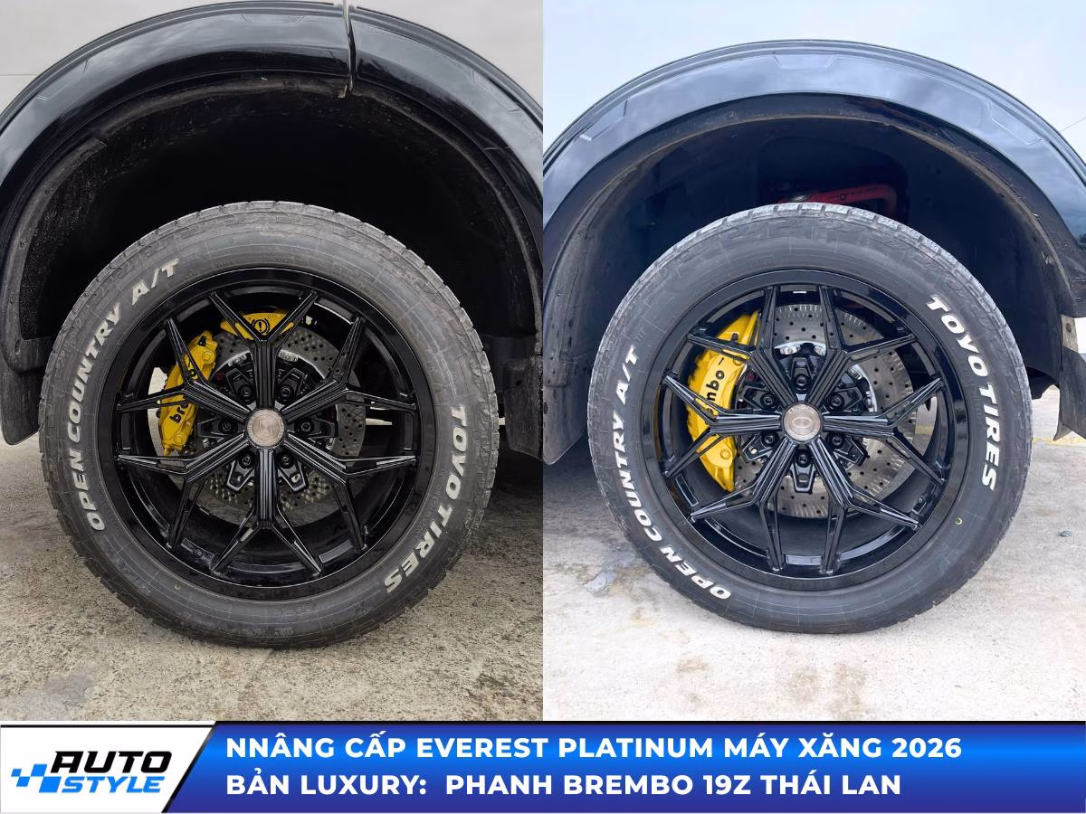 Nâng Cấp Everest Platinum Máy Xăng 2026 Thành Bản LUXURY