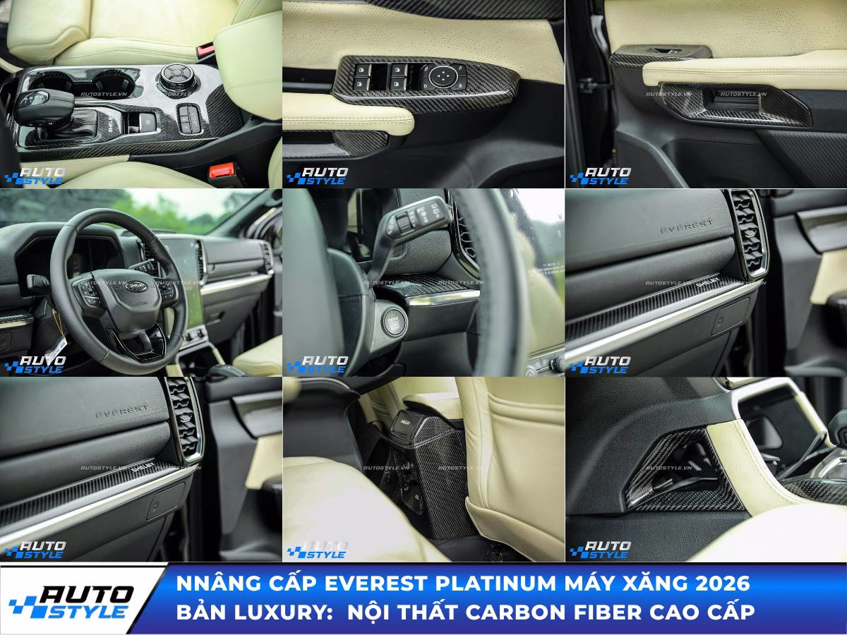 Nâng Cấp Everest Platinum Máy Xăng 2026 Thành Bản LUXURY
