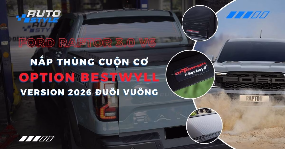 Nắp Thùng Cuộn Cơ Option Bestwyll Version 2026 Đuôi Vuông Cho Raptor 3.0 V6