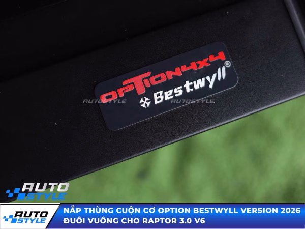 Nắp Thùng Cuộn Cơ Option Bestwyll Version 2026 Đuôi Vuông Cho Raptor 3.0 V6