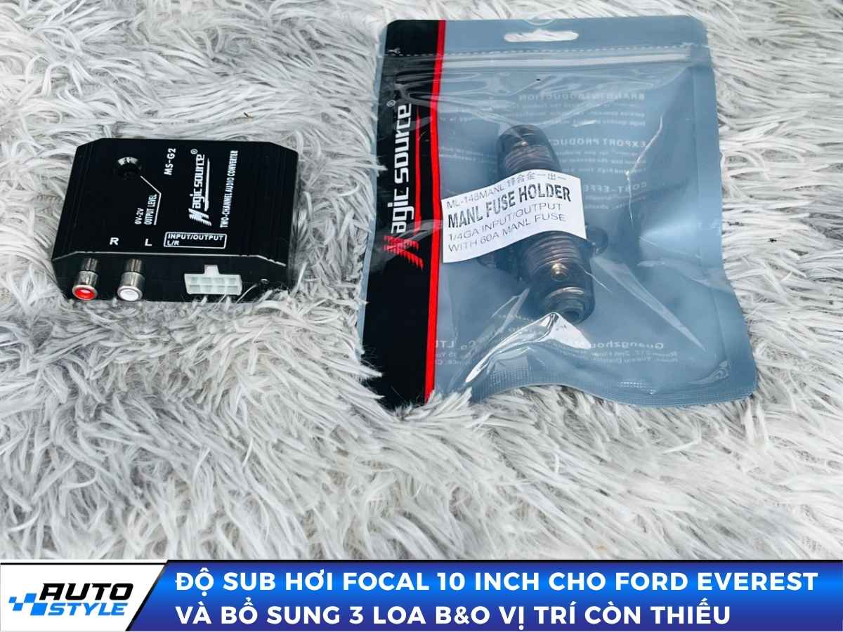 Độ Sub hơi Focal 10 Inch Cho Ford Everest và bổ sung 3 loa B&O Còn Thiếu