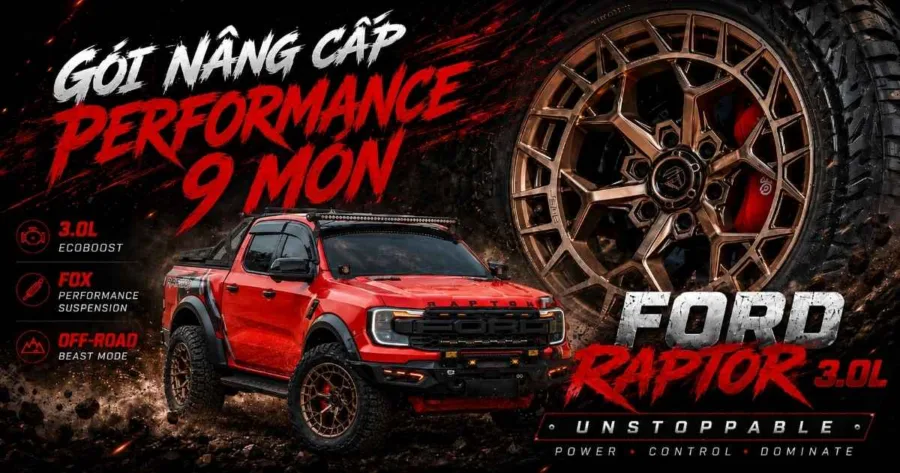 9 Món Trong Gói Nâng Cấp Performance Biến Raptor 3.0 V6 Màu Đỏ Thành Một Bản Performance Đúng Chất