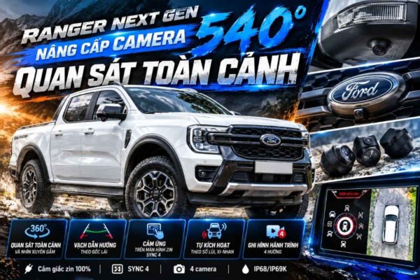 Camera 540 độ Ford Ranger Next Gen: Nâng Cấp 5 Tính Năng Giúp Quan Sát Toàn Cảnh