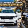 Sàn Carbon Kia Carnival Full Combo: Forged Carbon Lá Vàng, Bảng Tên LED & Ốp Bậc Nhôm Cửa Lùa