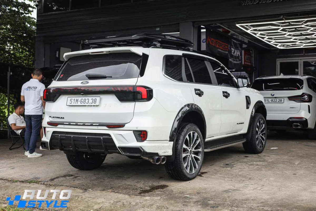 Pô Xả Kép Ra 1 Bên Ford Everest 2.3L EcoBoost: Giữ Nguyên Lốp Sơ Cua, Inox SUS304